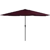 vidaXL Parasol avec mât métallique 390 cm rouge bordeaux