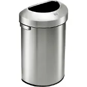 EKO - Urban poubelle semi-circulaire 80 litres - Stainless steel - Matt stainless steel
