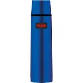 Thermos - Bouteille isotherme - Light & Compact 1L Bleu Métallique en Bois