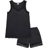 Bonprix Pyjashort avec empiècement en dentelle délicate