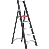 Altrex Escabeau Professional Topline, unilatéral, aluminium, 5 marches, noir