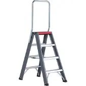 Altrex Falco FDO 4 Escalier Double - Aluminium Avec Revêtement - 2 X 4 Marches - Hauteur De Travail Max. 2,95 M