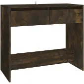 vidaXL Table console chêne fumé 89x41x76,5 cm bois d'ingénierie