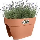 Elho Pot De Fleur Vibia Campana Flower Rectangulaire - Ø 40 - Plastique - 10 L - Terre Cuite