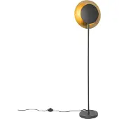 QAZQA Lampadaire Art Déco noir avec doré - Emilienne