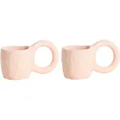Petite Friture à Espresso Mug - Ensemble de 2 Bubble Gum