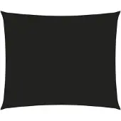 vidaXL Voile de parasol tissu oxford rectangulaire 6x7 m noir