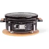 Yakiniku - Round Shichirin BBQ - Table Grill - Hibachi - Japanese BBQ Grill - Ceramic Japanese Yakitori Grill - Suitable For Binchotan Charcoal - 2 to 6 Persons - Grill diameter 29.8 cm