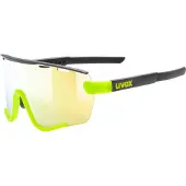 Uvex Sportstyle 236 Set Mirrored Sunglasses Noir Mirror Yellow/CAT2 + Clear/CAT0