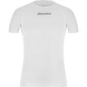Santini Rete Ergo-fit Short Sleeve Base Layer Blanc XL Homme