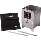 Bushcraft Essentials Bushbox XL Titanium, réchaud pliant