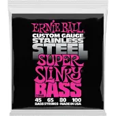 Ernie Ball 2844 Custom Gauge Stainless Steel Super Slinky 45-100