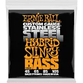 Ernie Ball 2843 Custom Gauge Stainless Steel Hybrid Slinky 45-105