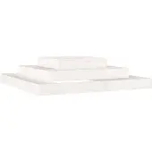 vidaXL Jardinière Blanc 110x110x27 cm Bois massif de pin