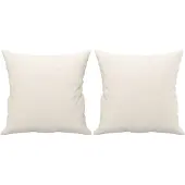 vidaXL Coussins décoratifs lot de 2 Crème 40x40 cm Similicuir
