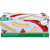 BRIO Rails courbes et surélevés World - 17 Parties - Bois 33995 - - UneTaille - Voie ferrée