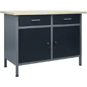 vidaXL Établi noir 120x60x85 cm acier