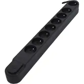Chacon Bloc Multiprise Noir + Interrupteur (47820)