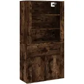 vidaXL Highboard chêne fumé bois composite