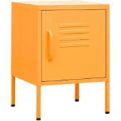 vidaXL Table de chevet Jaune moutarde 35x35x51 cm Acier