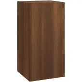 vidaXL Armoire TV marron imitation chêne 30,5x30x60 cm Matériau dérivé du bois
