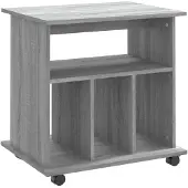 vidaXL Armoire roulante Sonoma gris 60x45x60 cm Bois d'ingénierie