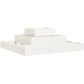 vidaXL Jardinière Blanc 80x80x27 cm Bois massif de pin