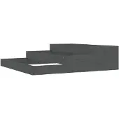 vidaXL Jardinière Gris 107x107x27 cm Bois massif de pin