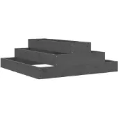 vidaXL Jardinière Gris 80x80x27 cm Bois massif de pin