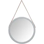 vidaXL Miroir mural avec sangle Argenté Ø 55 cm
