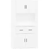 vidaXL Highboard Blanc Matériau dérivé du bois