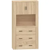 vidaXL Highboard chêne Sonoma Matériau dérivé du bois