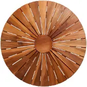 Casaria Table en bois d'acacia huilé Sunrise 70,5cm brun pour jardin
