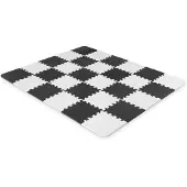 Kinderkraft Tapis puzzle en mousse LUNO Noir et blanc