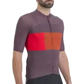Sportful Snap Short Sleeve Jersey Orange,Violet L Homme