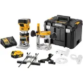 DeWalt Affleureuse défonceuse XR 18V 5Ah Li-Ion Brushless 8 mm DCW604P2-QW