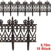 Deuba Bordure de parterre, set de 3, aspect laiton 5,70m