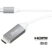 J5CREATE USB Typ C — HDMI (Typ A) (1.80 m), Câble vidéo, Blanc