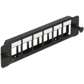 DeLOCK Panneau de montage Keystone 6 ports – Métal – Noir –