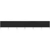 vidaXL Paravent 6 panneaux Tissu 800 x 120 cm Noir