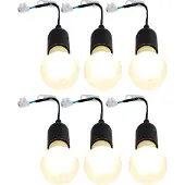 Diverse Ensemble mobile de 6 douilles noires avec ampoules A60 - Move