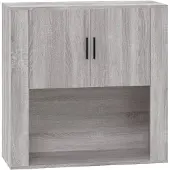 vidaXL Armoire murale Sonoma gris 80x33x80 cm Bois d'ingénierie