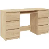 vidaXL Bureau Chêne Sonoma 140x50x77 cm Bois composite