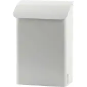 HygieneShopBasics Boîte aux lettres murale 29 cm Blanc Boîte aux lettres métallique résistante au feu