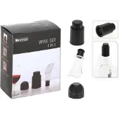 Eh Excellent Houseware Set d'accessoires pour le vin 3 pièces (Bouchon de vin, Verseur de vin)