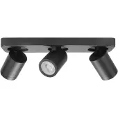 Highlight Spot triple en saillie IP44 Oliver noir mat