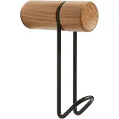Woud Around Wall Hanger Porte-manteau Small | Oak|Black