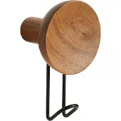 Woud Around Wall Hanger Porte-manteau Large | Walnut|Black