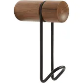 Woud Around Wall Hanger Porte-manteau Small | Walnut|Black