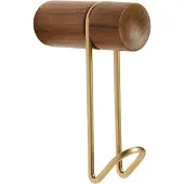 Woud Around Wall Hanger Porte-manteau Small | Walnut|Brass